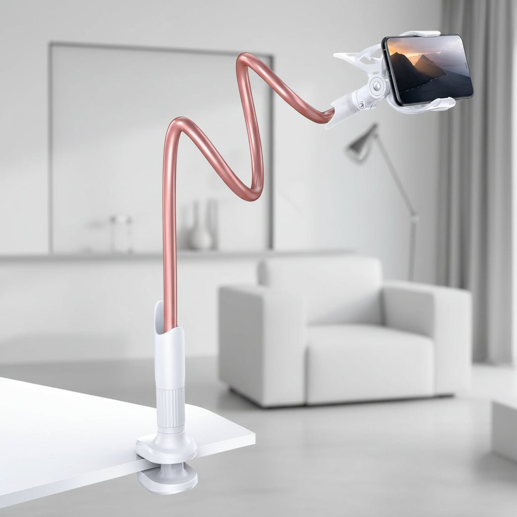 Flexible Bedside Phone Clamp with Adjustable Arm