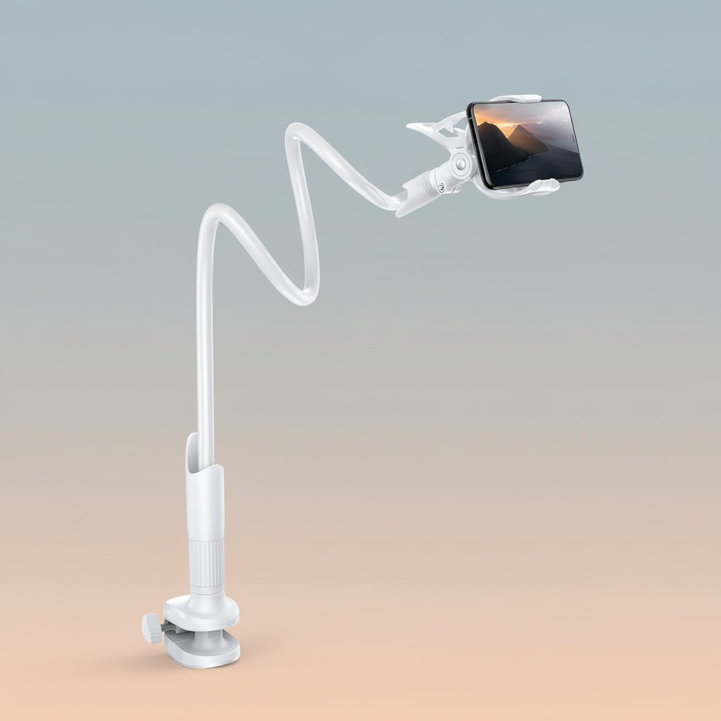Flexible Bedside Phone Clamp with Adjustable Arm