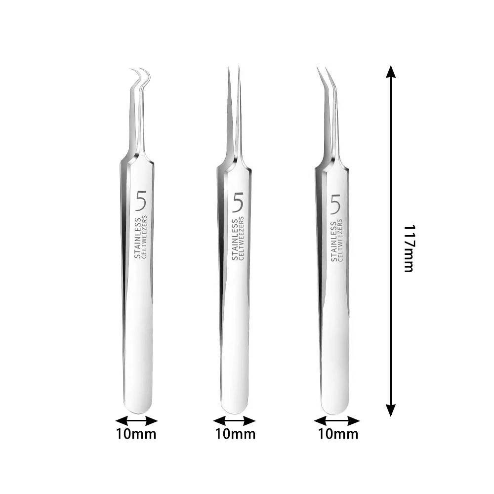 Professional Stainless Steel Blackhead Removal Tools Ultra-fine Tweezers