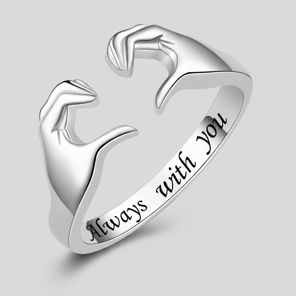 Romantic Silver Engagement Ring for Her