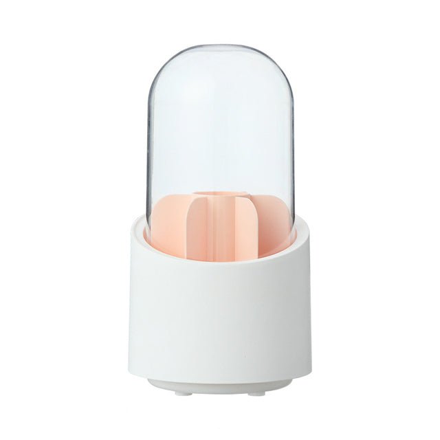 Rotating Makeup Brush Cosmetics Holder with Lid