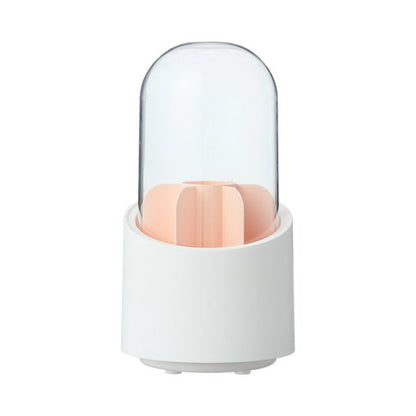 Rotating Makeup Brush Cosmetics Holder with Lid