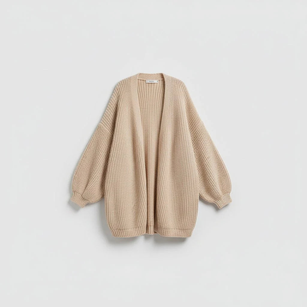 Cozy Oversized Open Front Cardigan Sweater Jacket