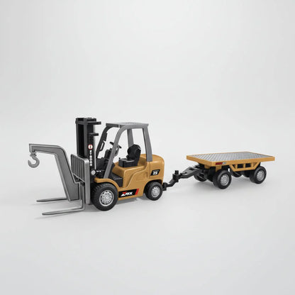 Kids RC Building Truck Toy Set with Crane and Loader