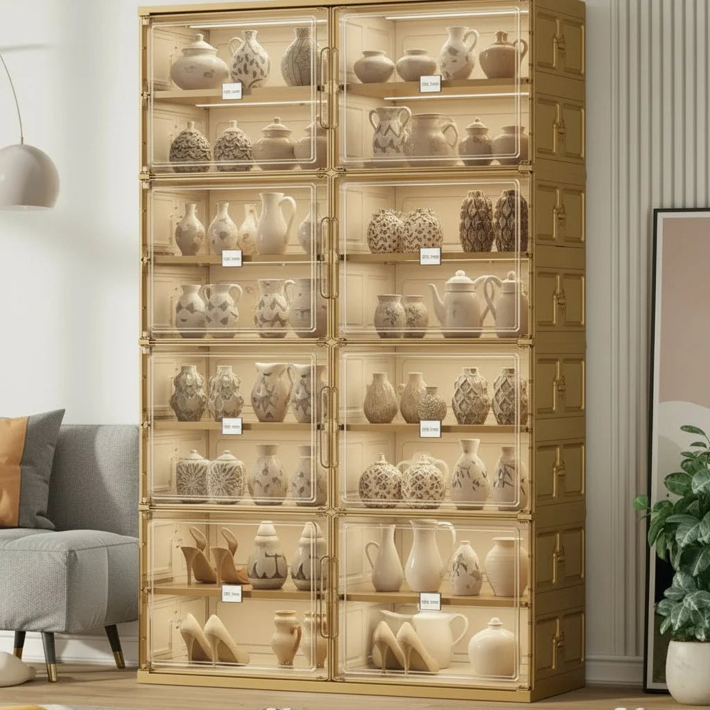 Foldable Shoe Storage Cubes Compact Shelf Organizer