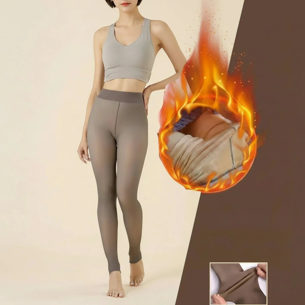 Warm Fleece Lined Women's Tights Thick Winter Leggings