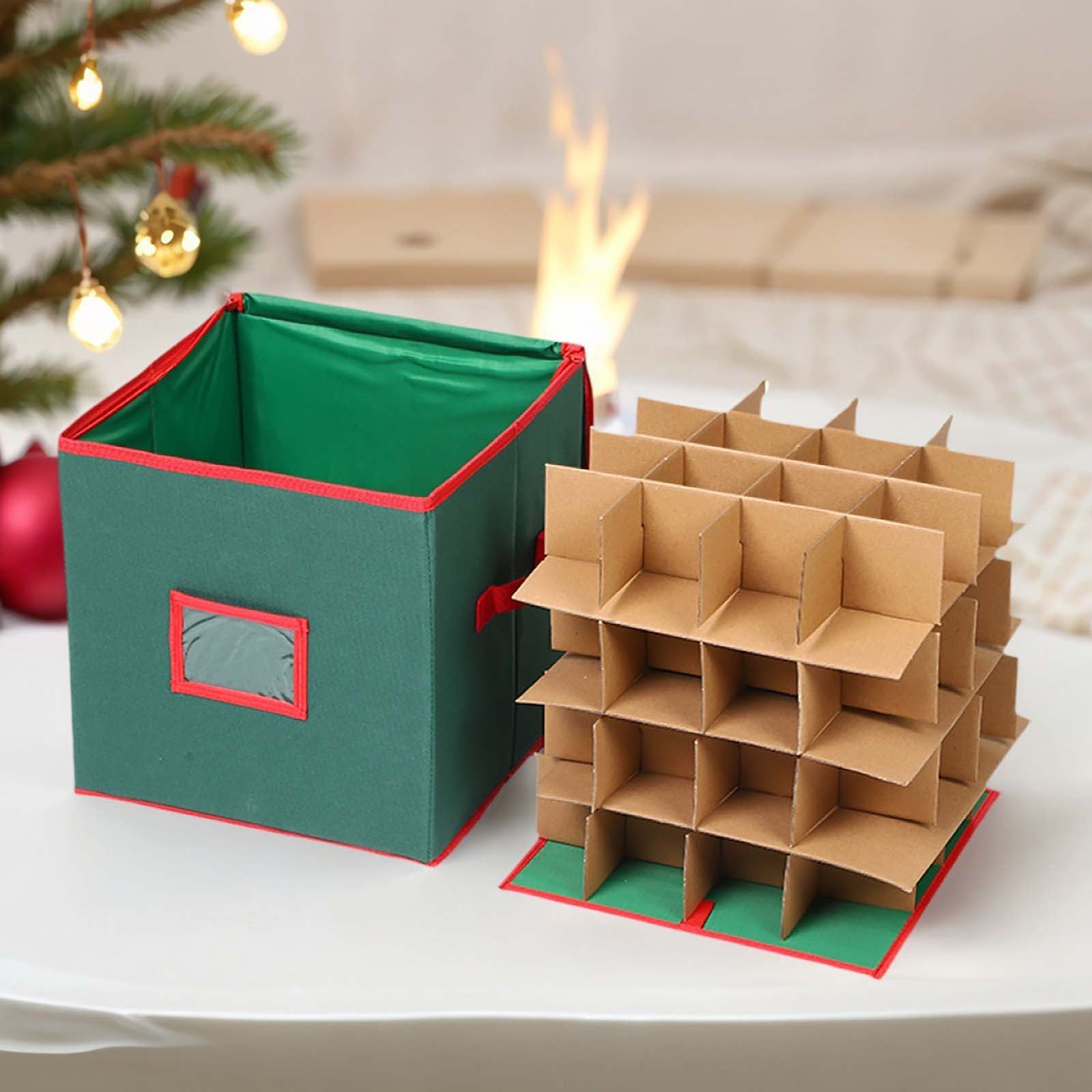 Holiday Decoration Storage Container Big Red Cloth Organizer - SweetyGem