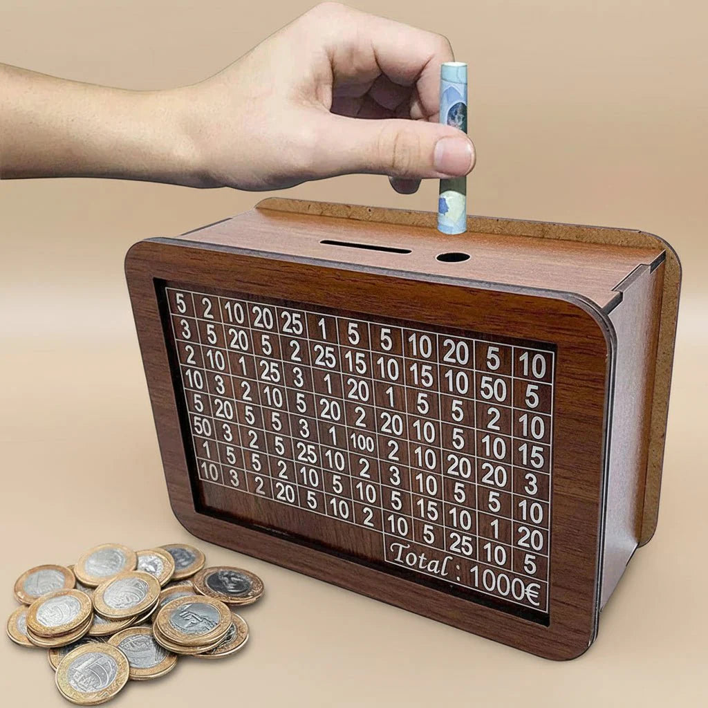 Money Saving Wooden Piggy Bank Coin Box - SweetyGem