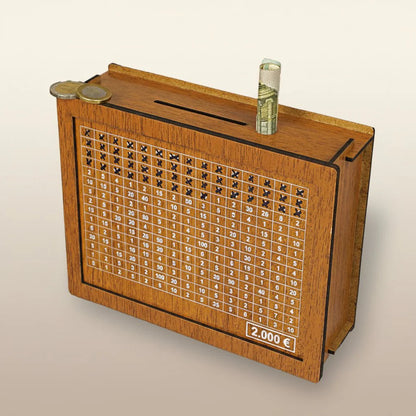 Money Saving Wooden Piggy Bank Coin Box