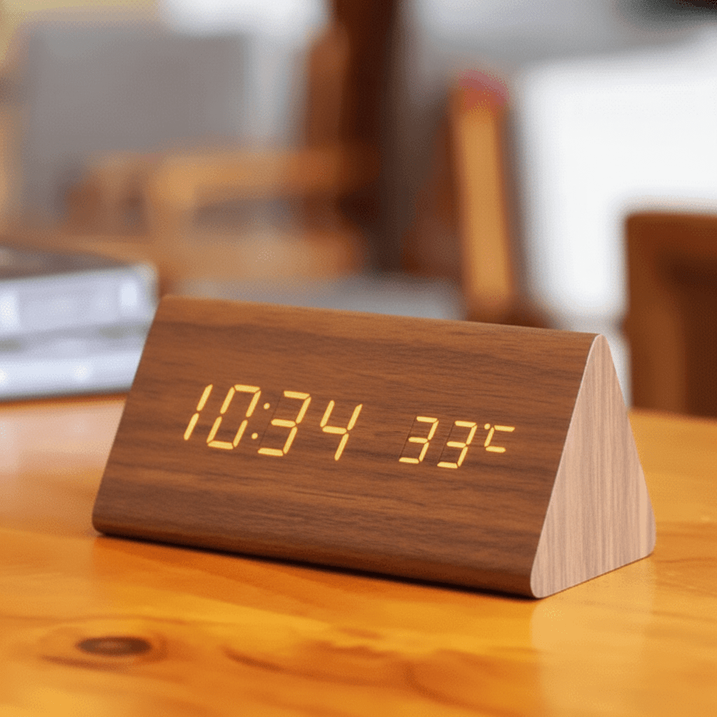 Smart LED Table Clock with Voice Control and Dimmer - SweetyGem