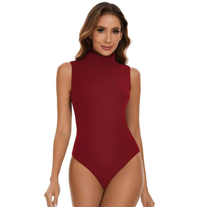 Women's High Neck Sleeveless Shapewear Bodysuit