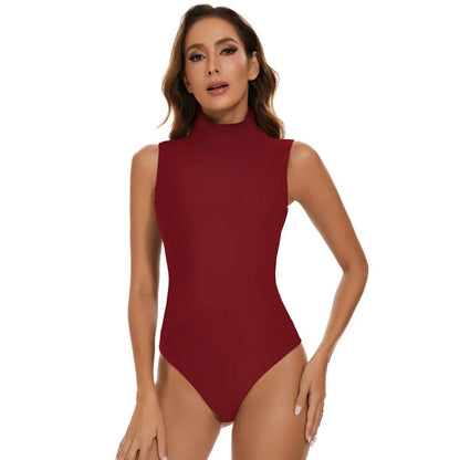 Women's High Neck Sleeveless Shapewear Bodysuit