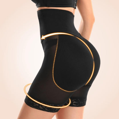Sheer Mesh Middle Waist Slimming Shapewear Short