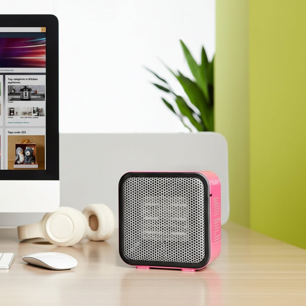 Compact Ceramic Heater with Safety Controls