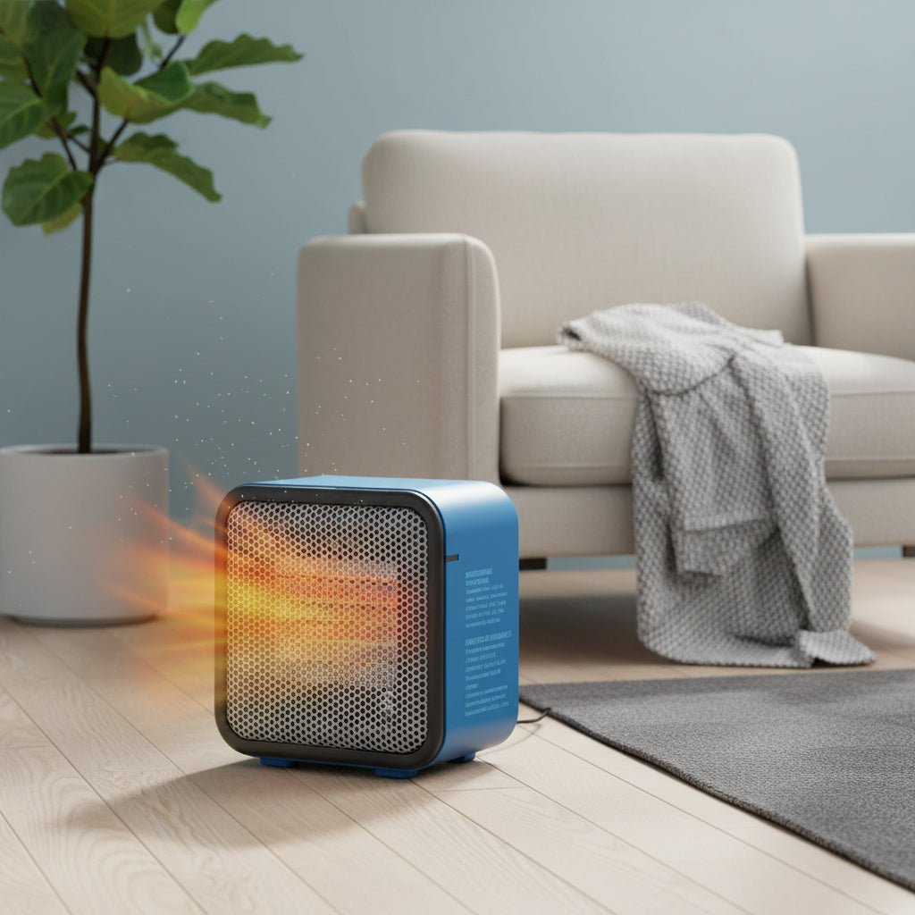 Compact Ceramic Heater with Safety Controls