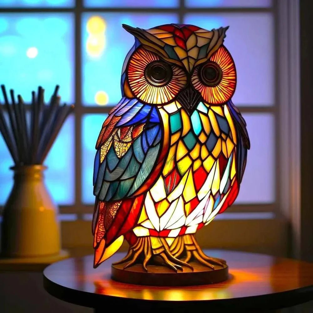 Colorful Glass Animal Figurine Table Light