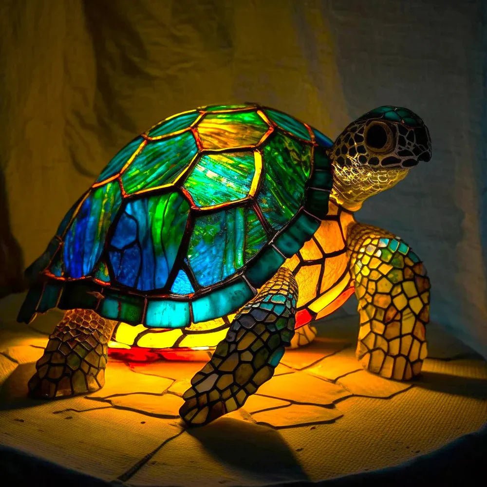 Colorful Glass Animal Figurine Table Light