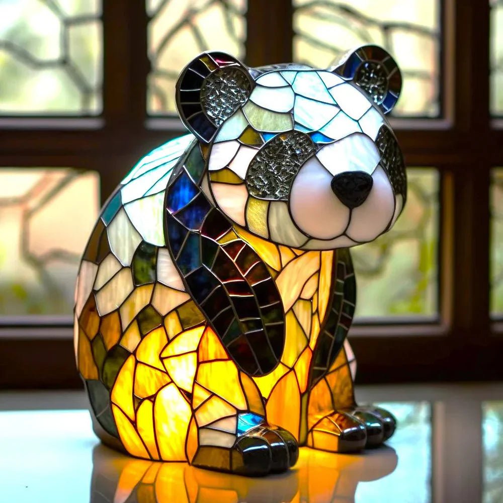 Colorful Glass Animal Figurine Table Light