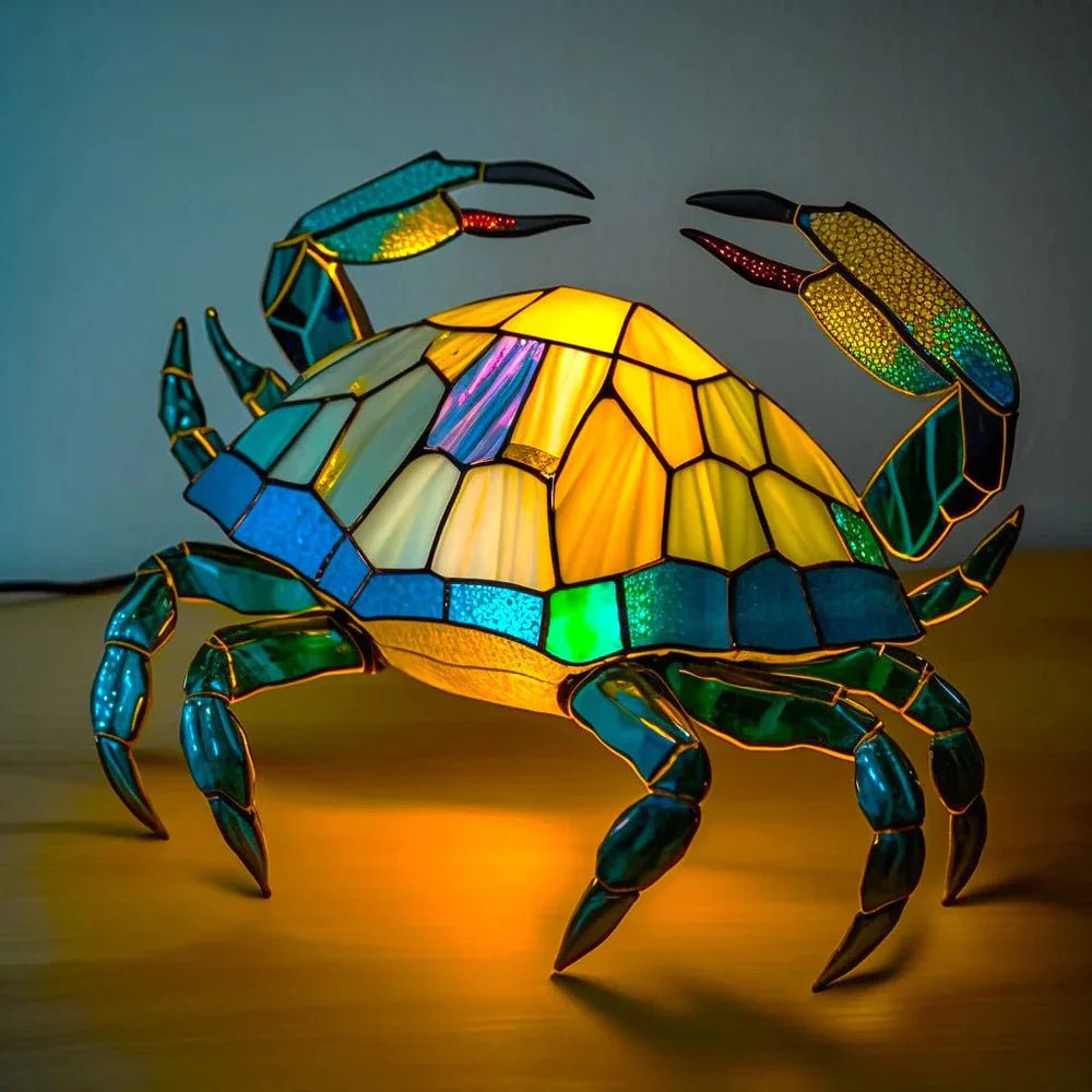 Colorful Glass Animal Figurine Table Light