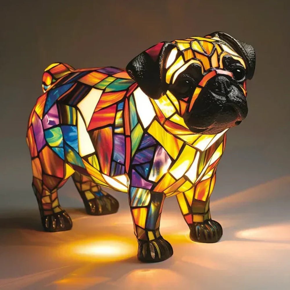 Colorful Dog Theme Table Lamp Pet Friendly Home Decor