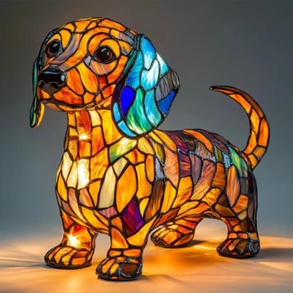 Colorful Dog Theme Table Lamp Pet Friendly Home Decor