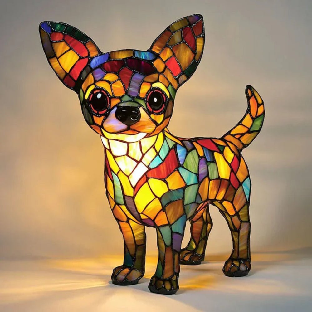 Colorful Dog Theme Table Lamp Pet Friendly Home Decor