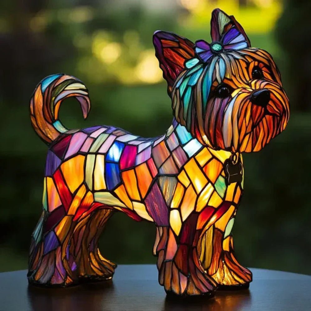 Colorful Dog Theme Table Lamp Pet Friendly Home Decor