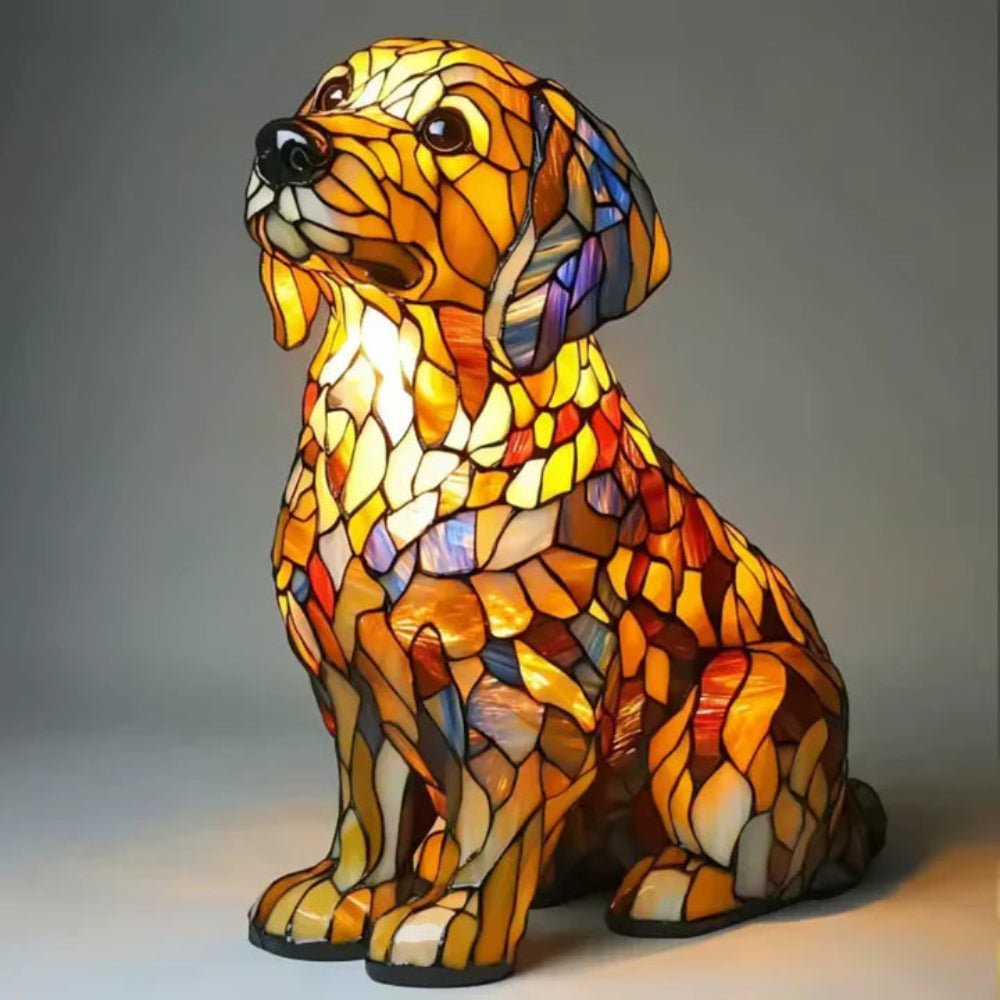 Colorful Dog Theme Table Lamp Pet Friendly Home Decor