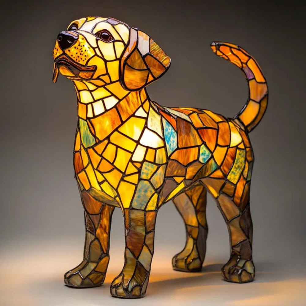 Colorful Dog Theme Table Lamp Pet Friendly Home Decor