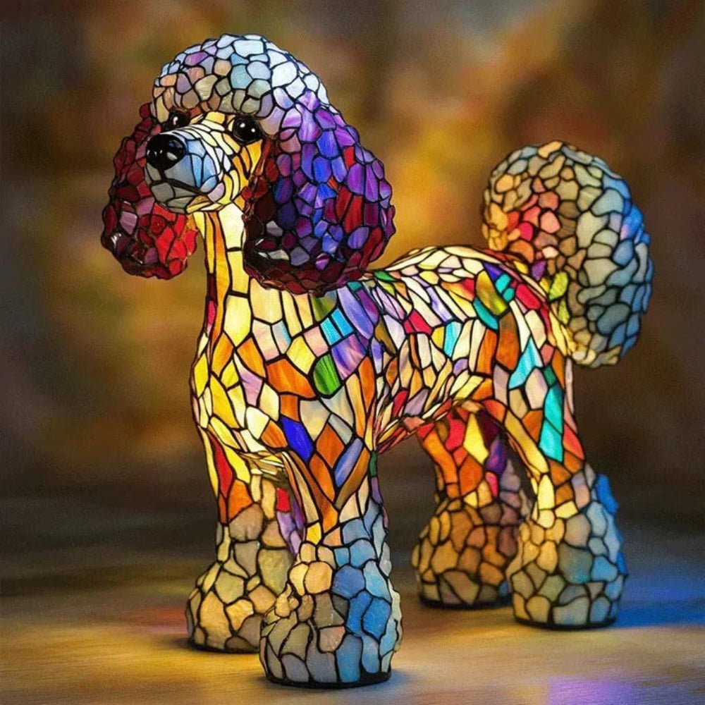 Colorful Dog Theme Table Lamp Pet Friendly Home Decor