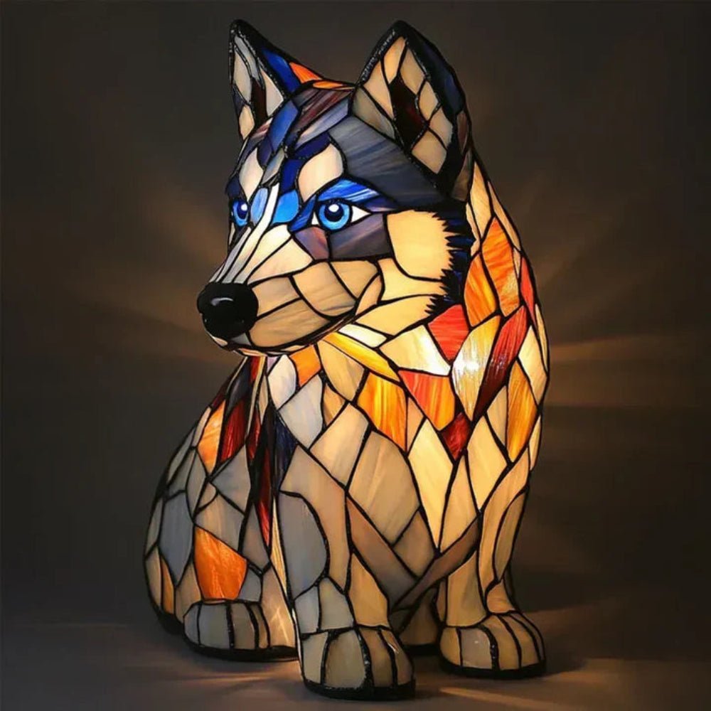 Colorful Dog Theme Table Lamp Pet Friendly Home Decor