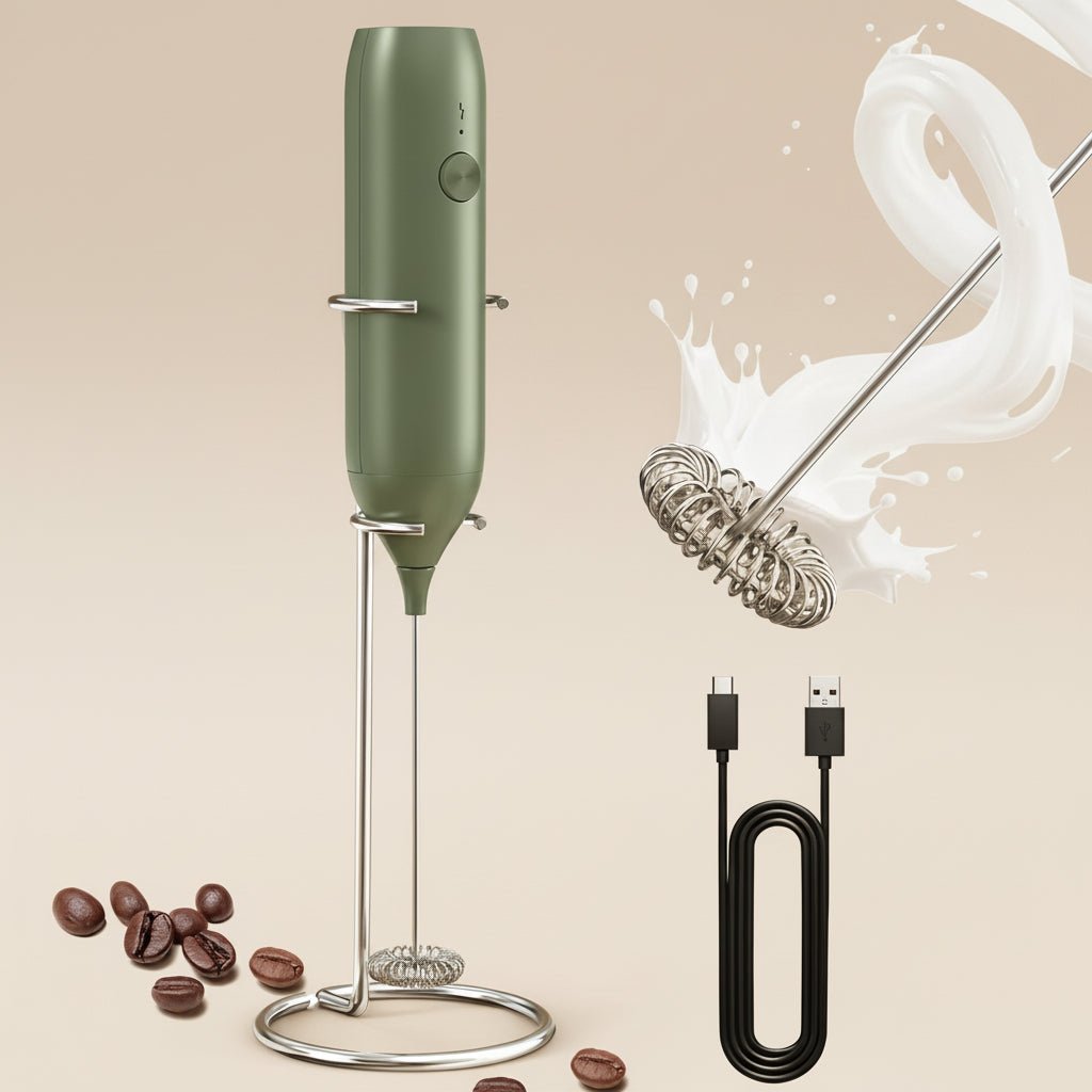 Portable Electric Milk Frother Stainless Steel Foam Machine