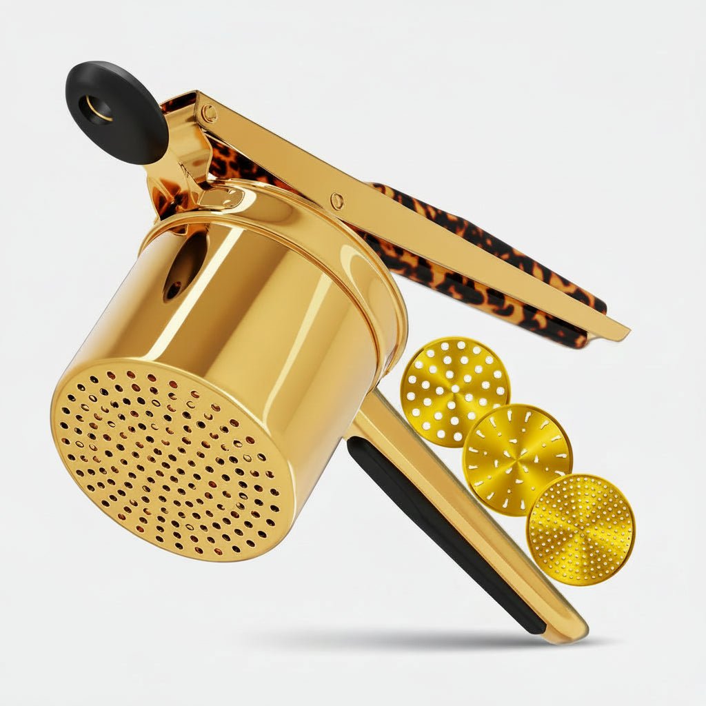 Premium Potato Ricer with 3 Interchangeable Discs