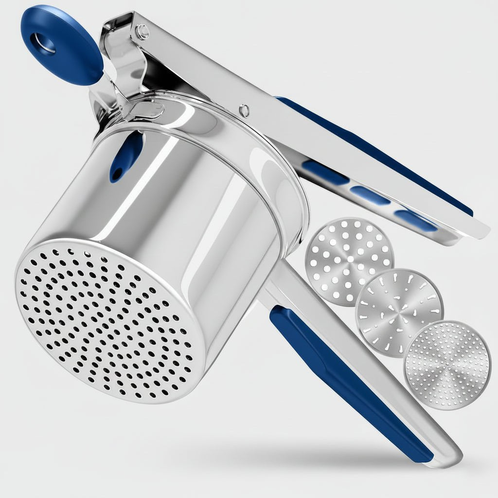 Premium Potato Ricer with 3 Interchangeable Discs