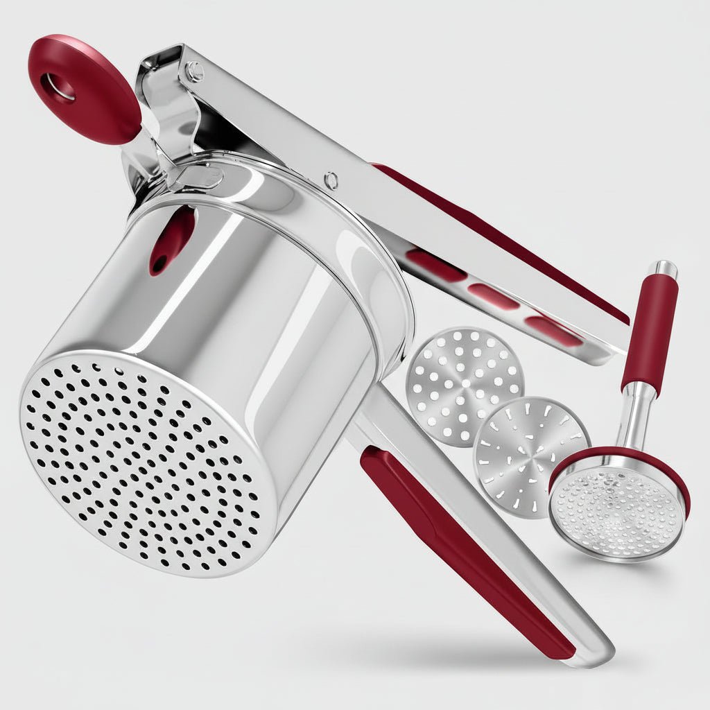 Premium Potato Ricer with 3 Interchangeable Discs