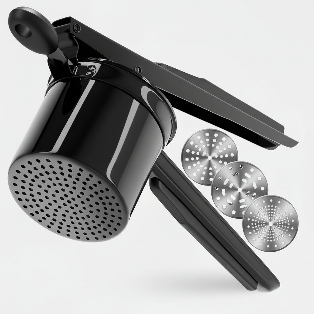 Premium Potato Ricer with 3 Interchangeable Discs