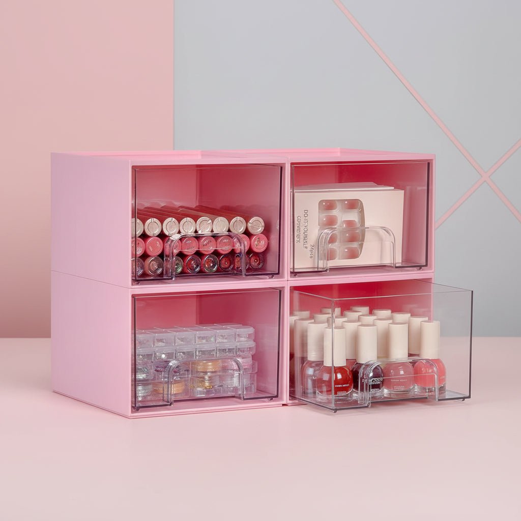 Clear Plastic Stackable Storage Bins with Handles