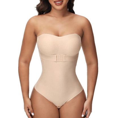 Strapless Thong Bodysuit Front Clasp Shaperwear