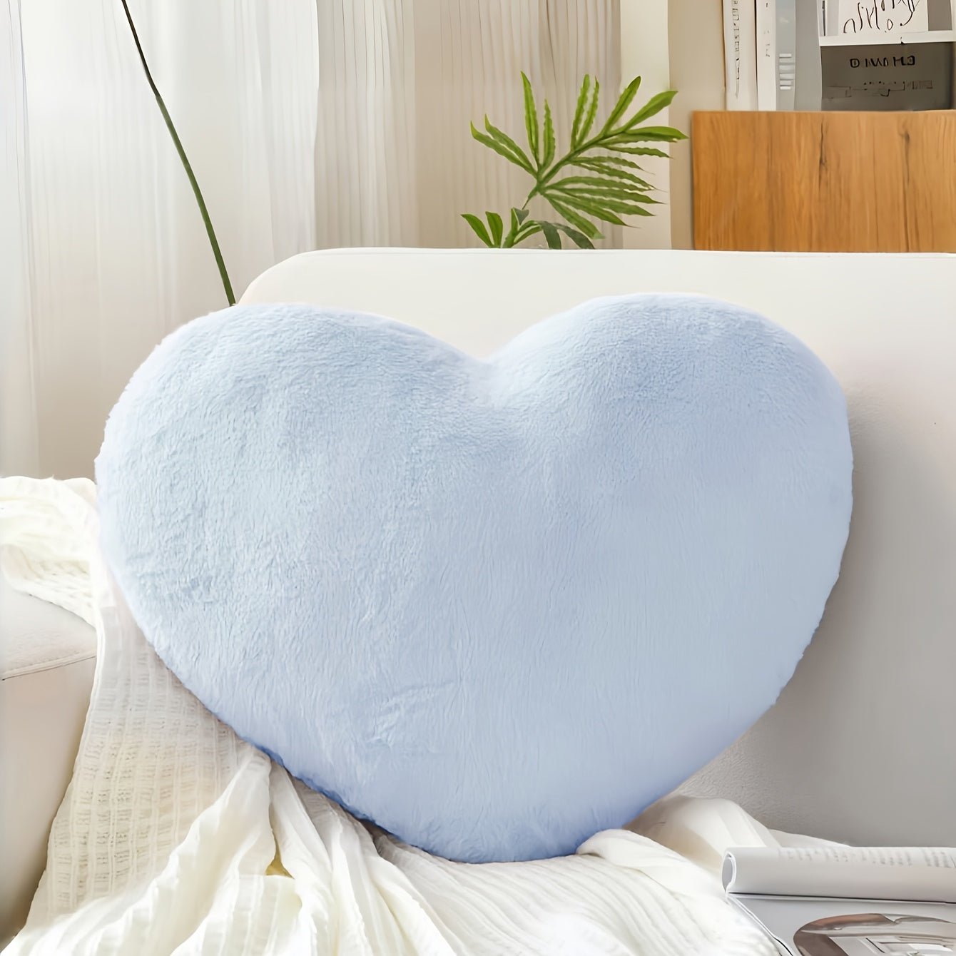Soft Heart Pillow Home Accent Cushion Decor