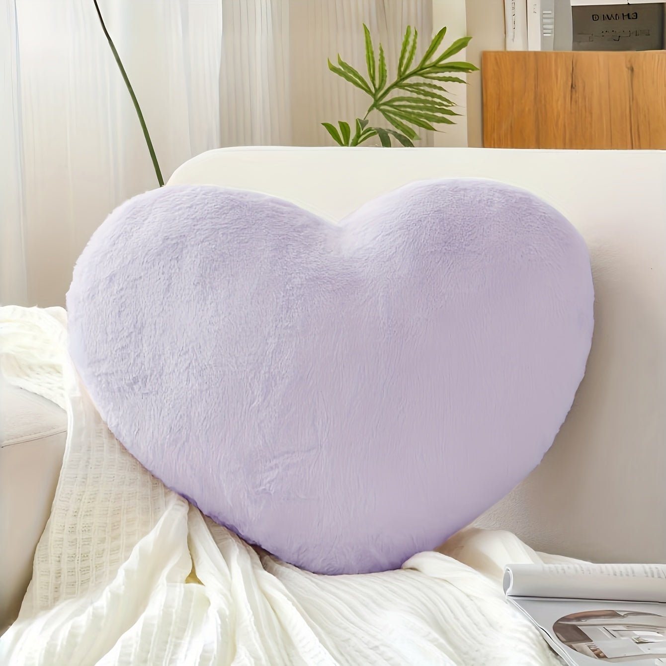 Soft Heart Pillow Home Accent Cushion Decor