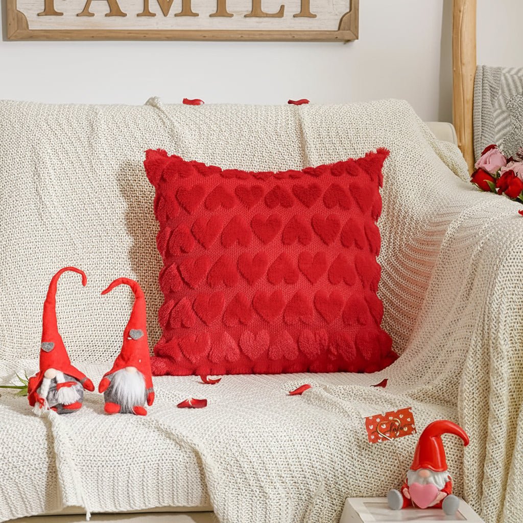 Romantic Heart Print Pillow Covers