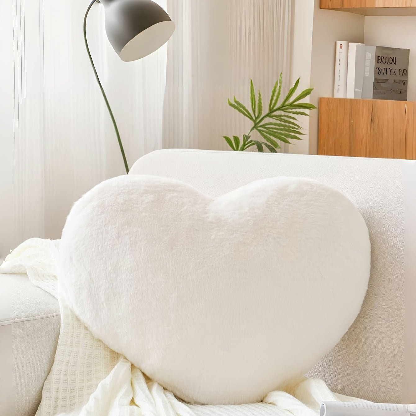 Soft Heart Pillow Home Accent Cushion Decor