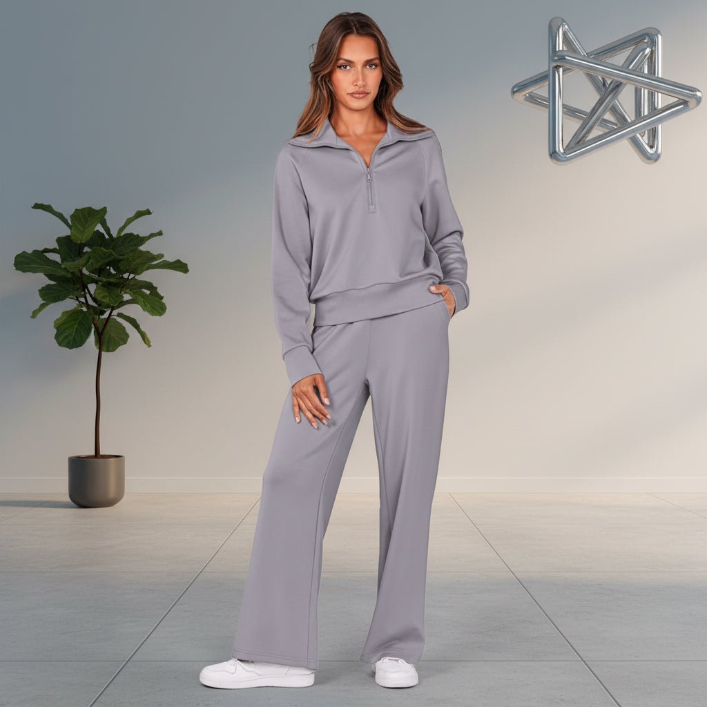 Ladies 2 Piece Sportswear Set Jogger Pants Hoodie