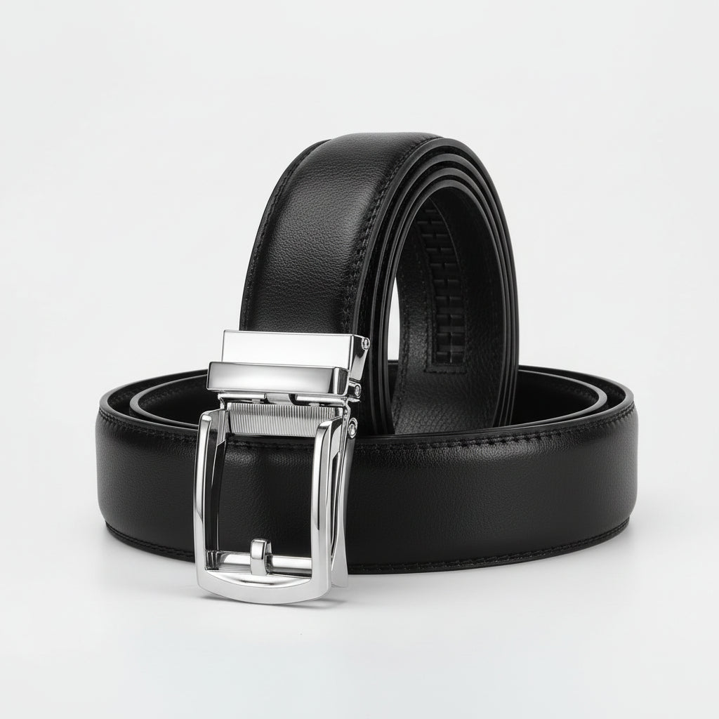 Flexible Genuine Leather Belt Easy Fit Buckle Design - SweetyGem