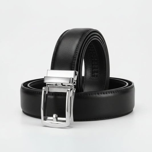 Flexible Genuine Leather Belt Easy Fit Buckle Design - SweetyGem