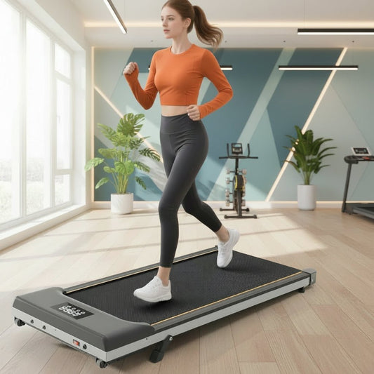 Compact Space Saving Under Desk Treadmill with Adjustable Incline - SweetyGem