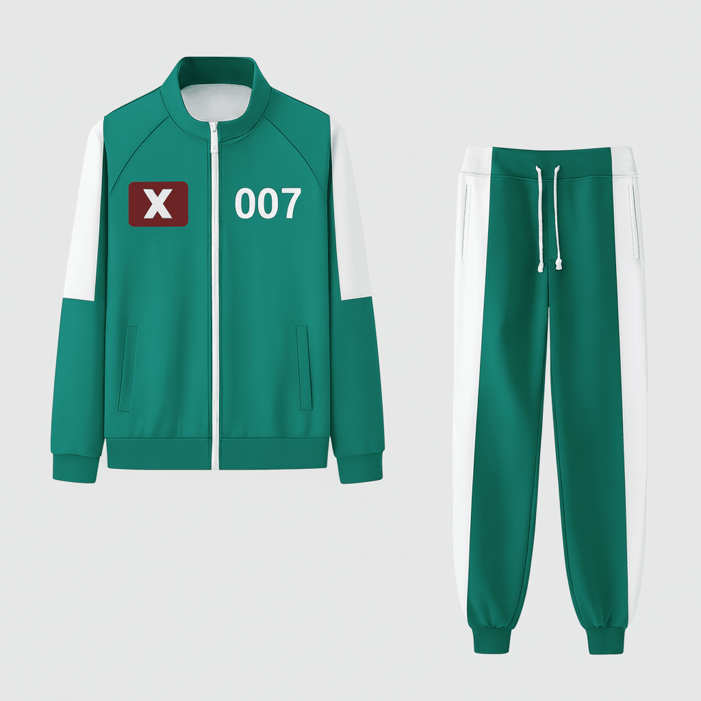 Classic Green Sports Jacket Pants Set