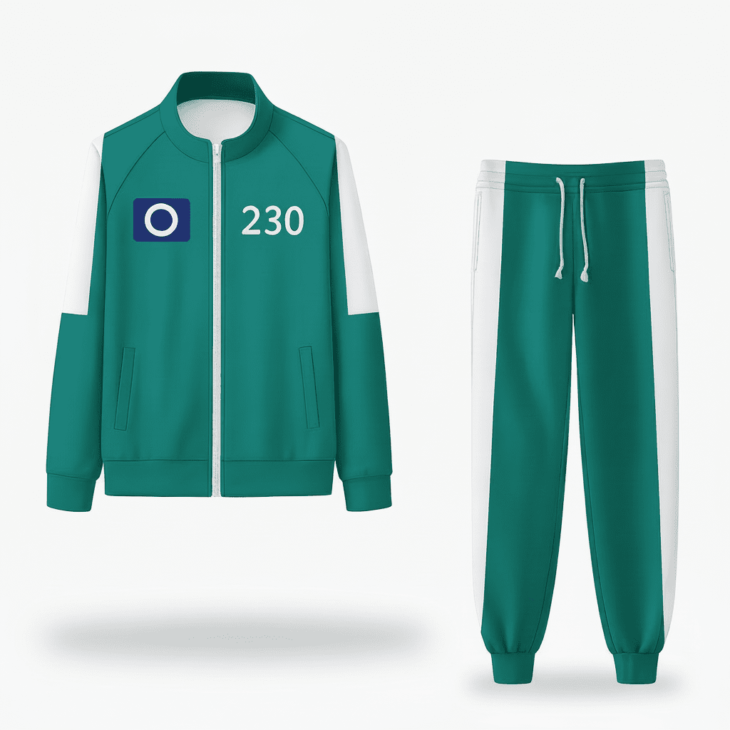 Classic Green Sports Jacket Pants Set