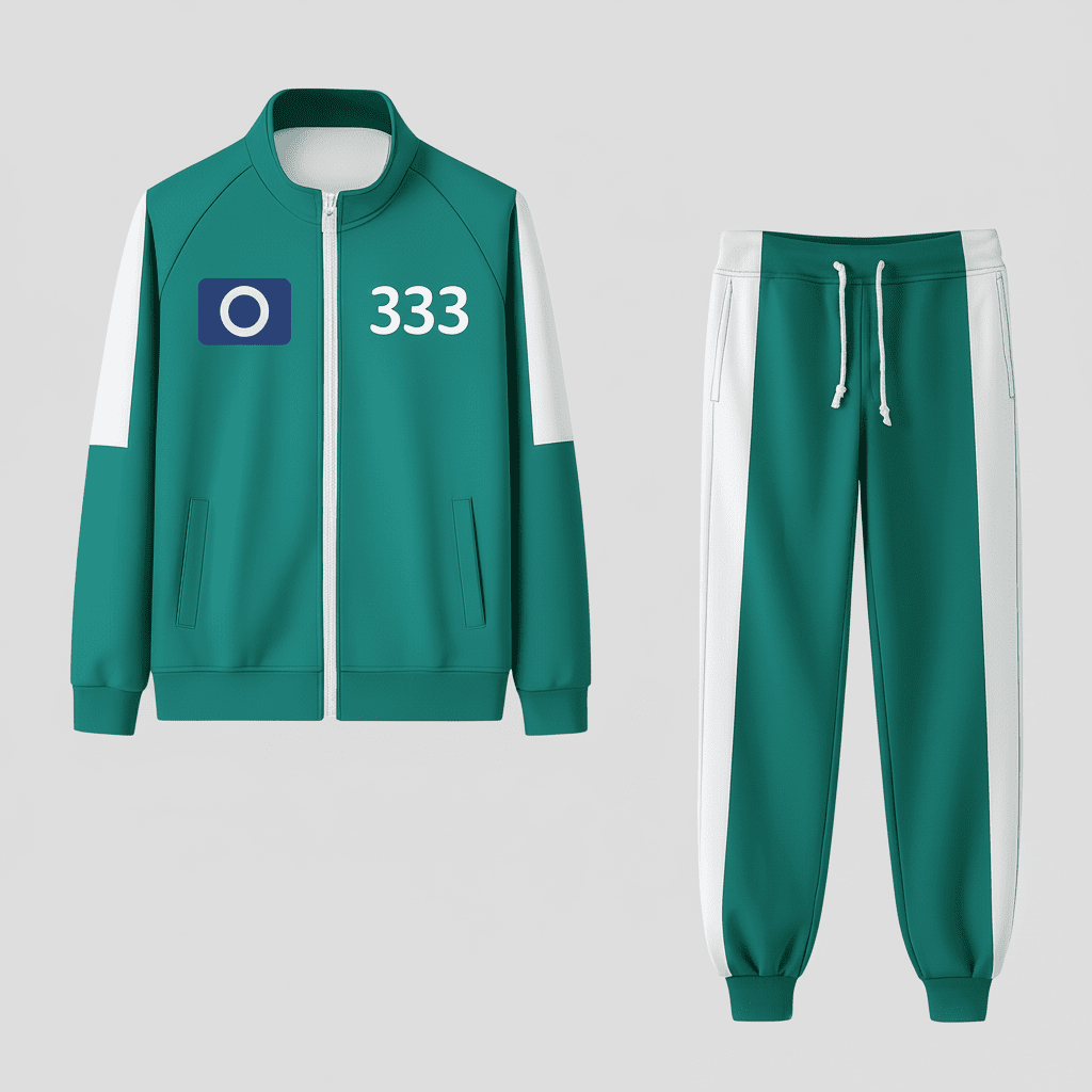 Classic Green Sports Jacket Pants Set