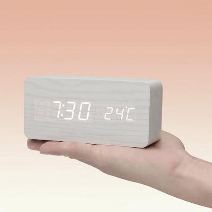 Smart LED Table Clock with Voice Control and Dimmer